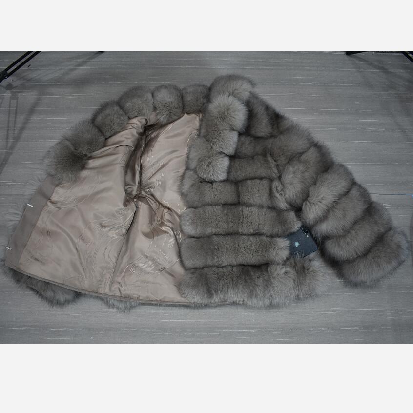 Echter Fuchspelzmantel für Damen, abnehmbare Transform-Jacke, abnehmbare Weste, dicke warme Jacke, solides Fell, Luxusmode