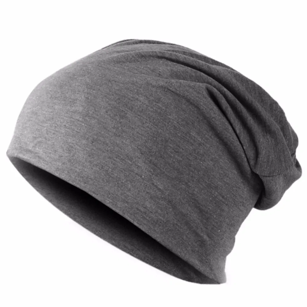 남자를위한 새로운 솔리드 컬러 헐렁한 Slouchy Beanies 모자 남성 가을 봄 힙합 부드러운 귀 따뜻하게 Skullcaps 야외 Windproof 보닛