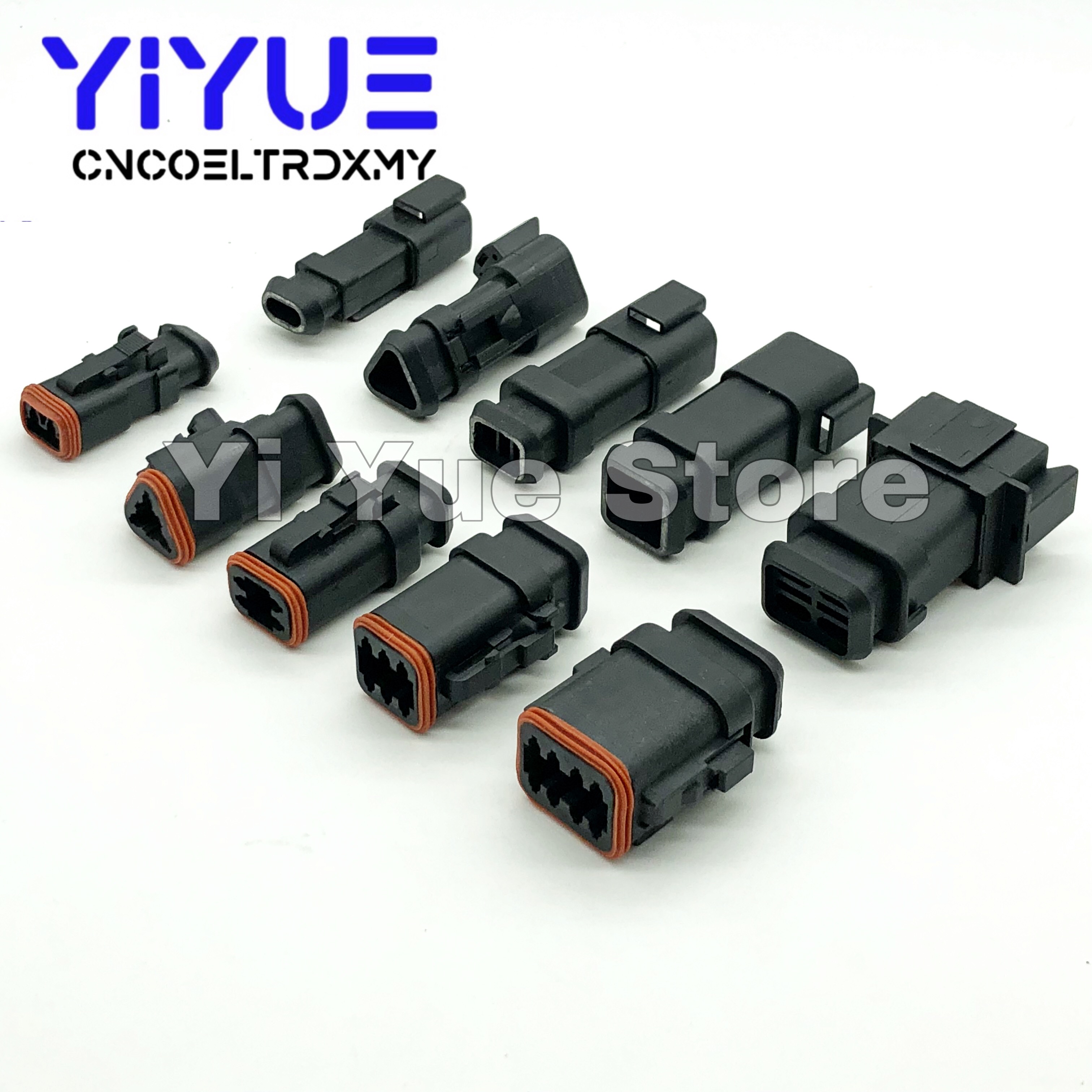 Deutdt E008 2-8P DT06-2/3/4/6/8-E008 DT04-2/3/4/6/8-E008 konektor tahan air steker tersegel otomotif dengan pin