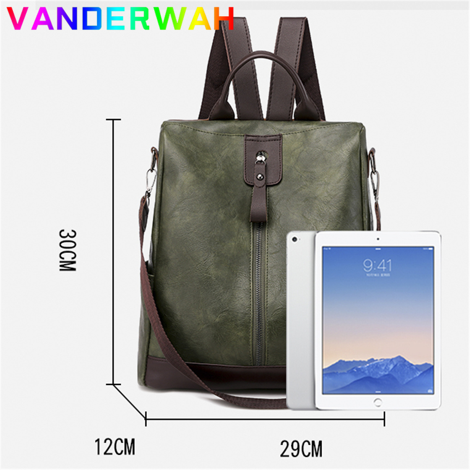 女性のためのヴィンテージの革のバックパック,ティーンエイジャーのための盗難防止のランドセル,女性のための旅行のバックパック,3 in 1, 2024