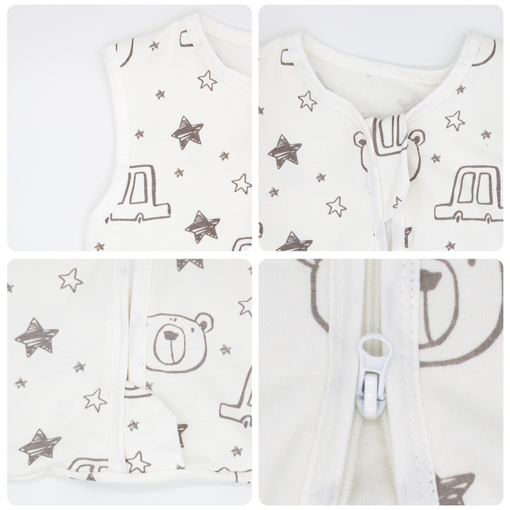Túi Ngủ Cho Bé 3-18Months Mùa Hè Mỏng Bé 1 Đồ Ngủ Dễ Thương Gấu In Hoạt Hình Sleepsack Chống Đá bộ Chăn Ga