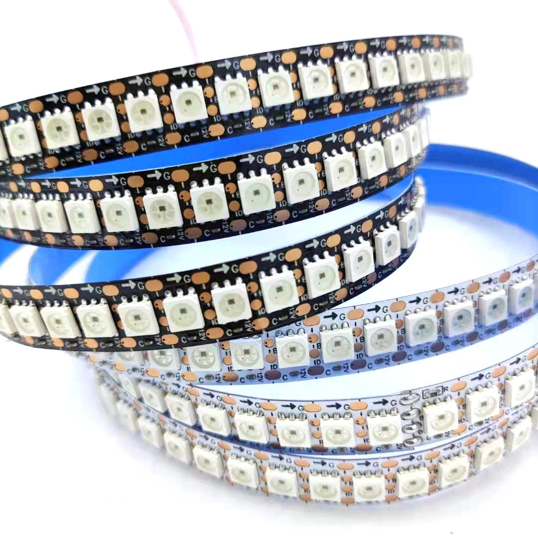 12V LED Piksel Strip Dream Magic Color WS2815B 5050RGB LED Strip 1 Led A Cut Unit 30 60 144 Led/M Alamat + Kontrol + Adaptor