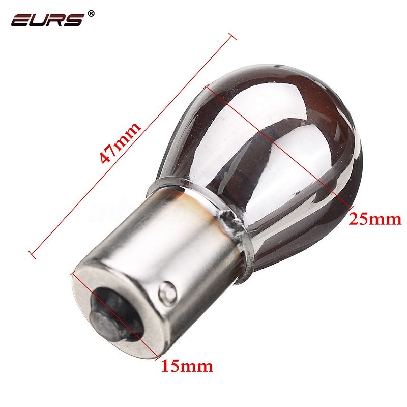 1 Chiếc PY21W S25 BAU15S LED P21W BA15S 1156 LED Bạc/Chrome Hổ Phách Kính 12V 21W đuôi Đèn Dừng Đèn LED Tín Hiệu