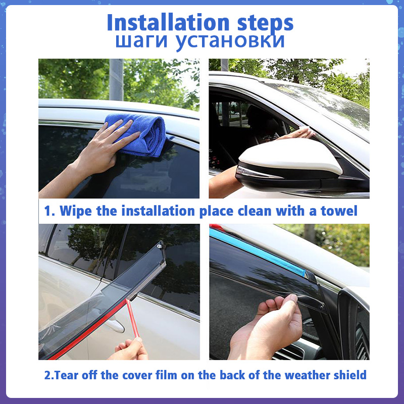 Pelindung Visor Jendela Untuk Benz A-class W177 2018-2022 Penutup Trim Awning Pelindung Pelindung Pelindung Deflektor Hujan 4 Buah