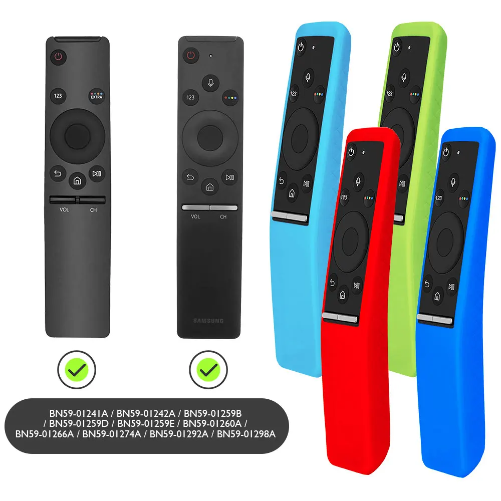 1 funda protectora de silicona para mando a distancia Samsung Smart Remote Cover TV BN59-01312A 01312H BN59 01241A 01242A soporte