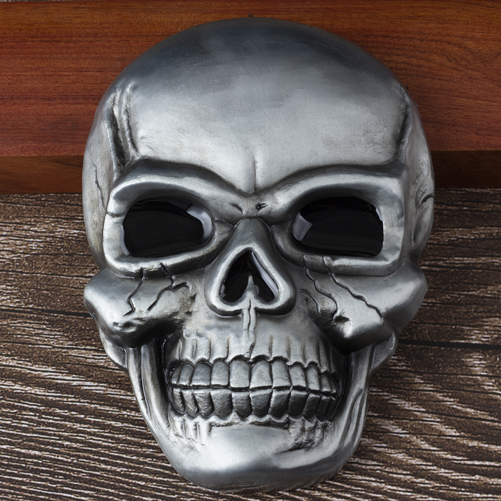 Fivela de cinto de metal grande crânio