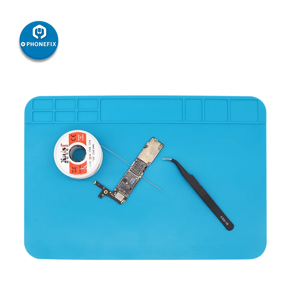 PHONEFIX-alfombrilla de trabajo con aislamiento térmico, estación de soldadura BGA resistente al calor, almohadilla aislante para reparación de PCB de teléfono, estera de soldadura para reparación