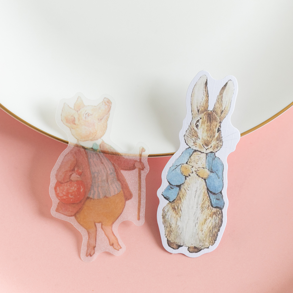 40 Stück/1 Los Kawaii Briefpapieraufkleber Kaninchen Tagebuch Planer Junk Journal Dekorative Scrapbooking DIY Bastelaufkleber