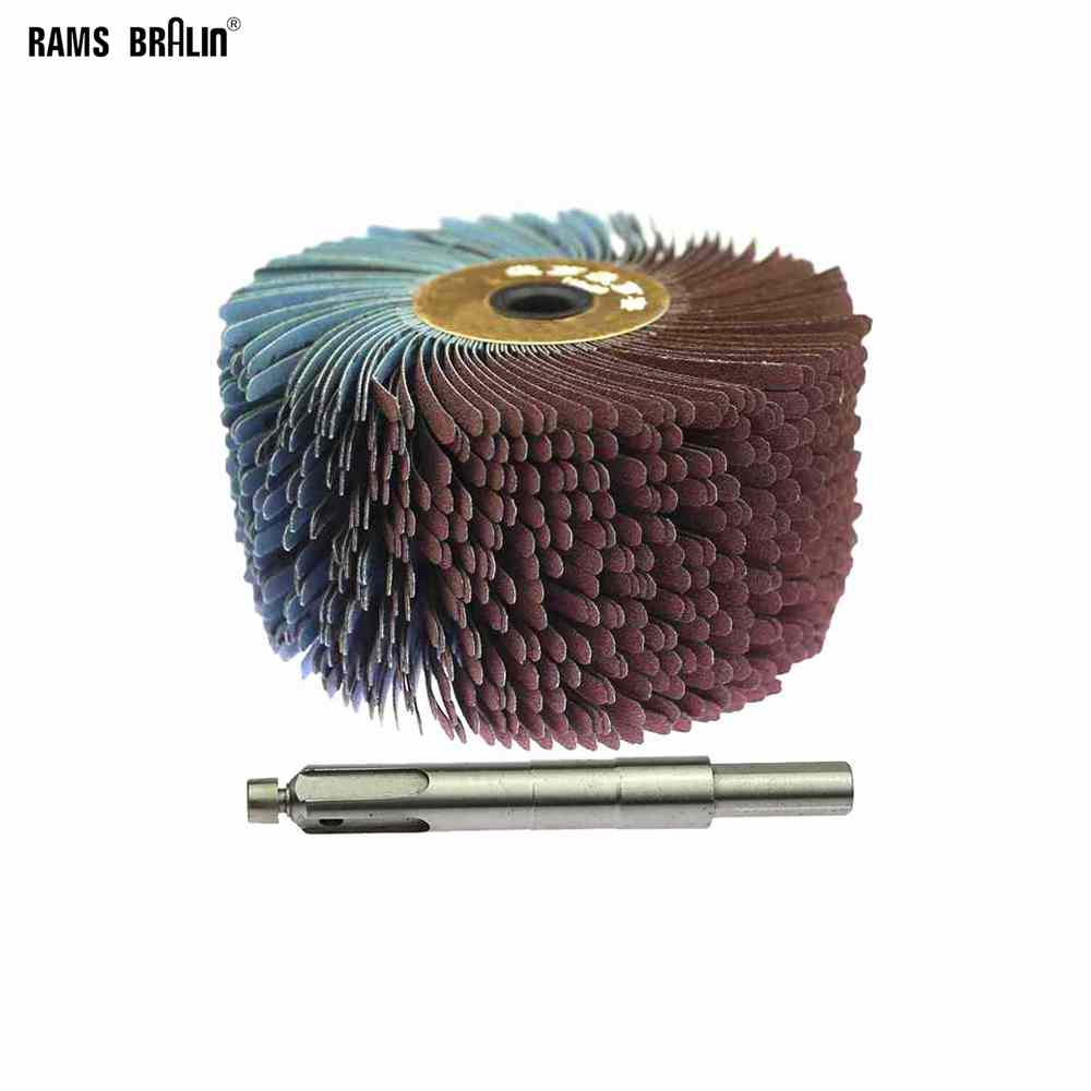 Brosse de polissage de fil de tissu de ponçage, perceuse, roue de tête de meulage pour le travail du bois, 1 pièce