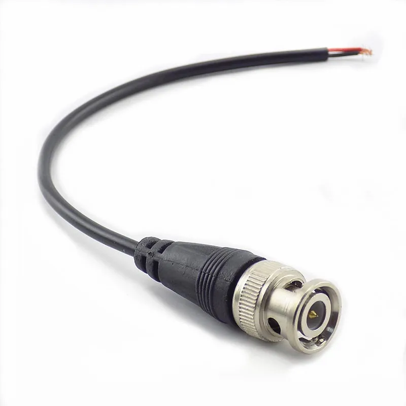Conector BNC macho a adaptador hembra, Cable de alimentación de CC, línea de conectores BNC para sistema de seguridad de cámara CCTV, 1 ud.