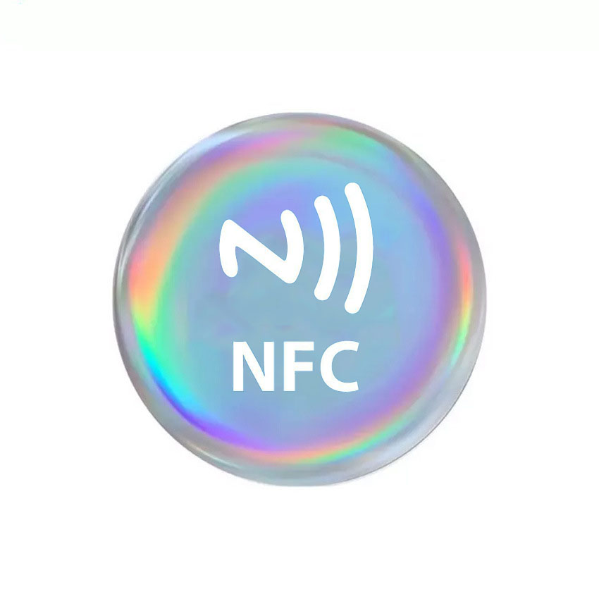 Negro Anti Metal NFC Ntag216 Etiqueta Epoxi Compartir Social