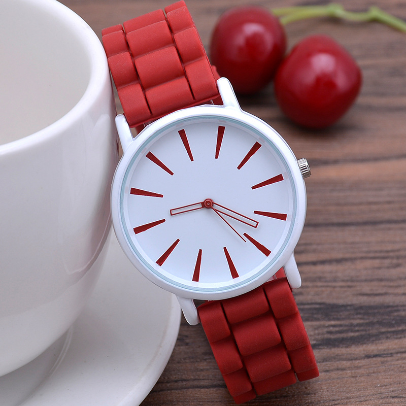 UTHAI CE76 Relógio de silicone ultrafino feminino estudante relógio Jelly Quartz Ladies Watch