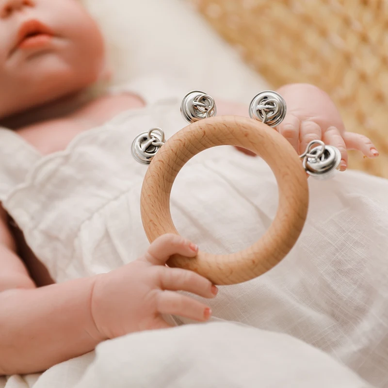 2 Chiếc Cho Bé Lục Lạc Đồ Chơi 0-12 Tháng Cho Bé Thứ Gỗ Tay Chuông Montessori Đồ Chơi An Toàn Cho Bé Sơ Sinh đồ Chơi Tập Đi Đồ Chơi Trẻ Em