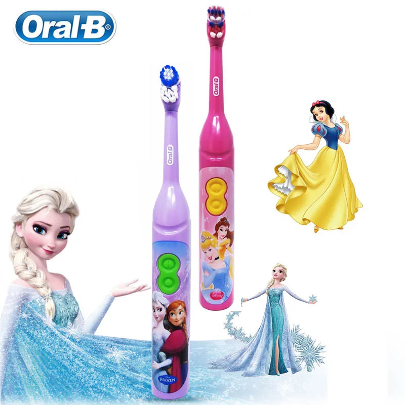 Oral B Bàn Chải Đánh Răng Điện Đặc Biệt Cho Trẻ Em Gum Chăm Sóc Răng Miệng Sạch Sẽ Quay Rung Lông Mềm Chạy Bằng Pin Bàn Chải Đánh Răng