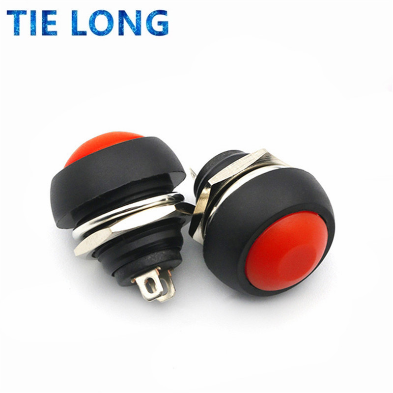 12 mm impermeable momentáneo ON/OFF botón pulsador mini interruptor redondo 1A 250 V