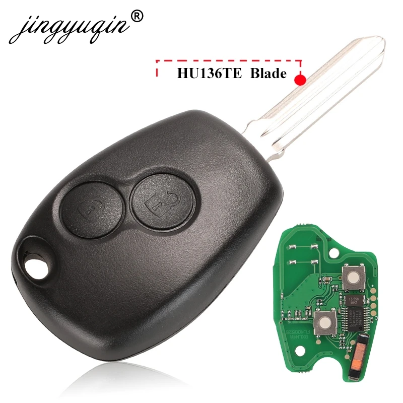 Jingyuqin 2BTN Remote Key für Renault Duster Modus Clio 3 Twingo DACIA Logan Sandero Kangoo 433 MHz PCF7947 PCF7947 PCF7952E Chip