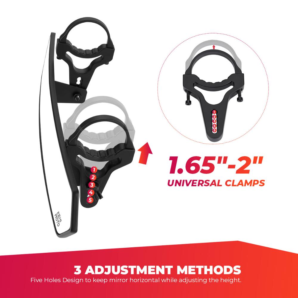 1.65-2 "UTV ด้านหลังกว้าง Racing Mirror ใช้งานร่วมกับ Polaris RZR Ranger 800 1000 XP 900 สําหรับ CFMoto สําหรับ CAN AM Maverick X3