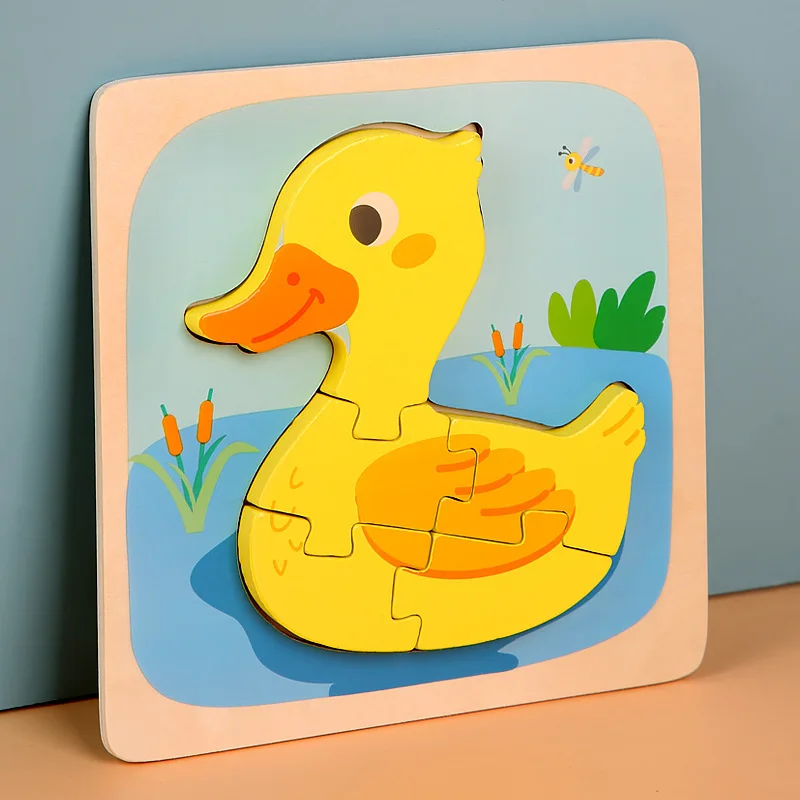 15*15Cm Trẻ Em Montessori Đồ Chơi 3D Đồ Chơi Xếp Hình Bằng Gỗ Cho Bé Hoạt Hình Hình/Giao Thông Ghép Đồ Chơi Dành Cho Trẻ Em đầu Học Tập