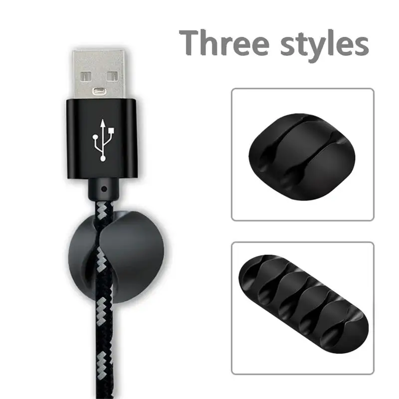2021 Mới Cáp USB Tổ Chức Silicone Cáp Cuốn Gọn Để Bàn Ngăn Nắp Quản Lý Kẹp Giữ Cáp Cho Chuột Dây Tai Nghe Người Tổ Chức