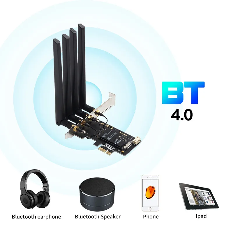 Двухдиапазонный BCM94360CD 1750 мбит/с 802.11ac WiFi Bluetooth 4,0 и AC1200 BCM94360CS2 PCIE беспроводной адаптер MacOS Hackintosh настольный пк