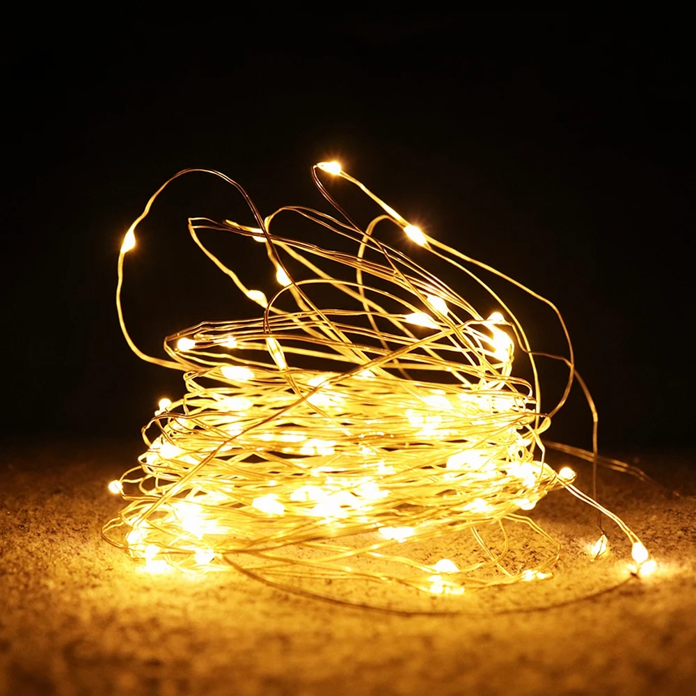 1-10M luci a stringa a LED filo di rame lucine luce notturna per ghirlanda di Natale camera da letto lampada per decorazione di nozze per interni