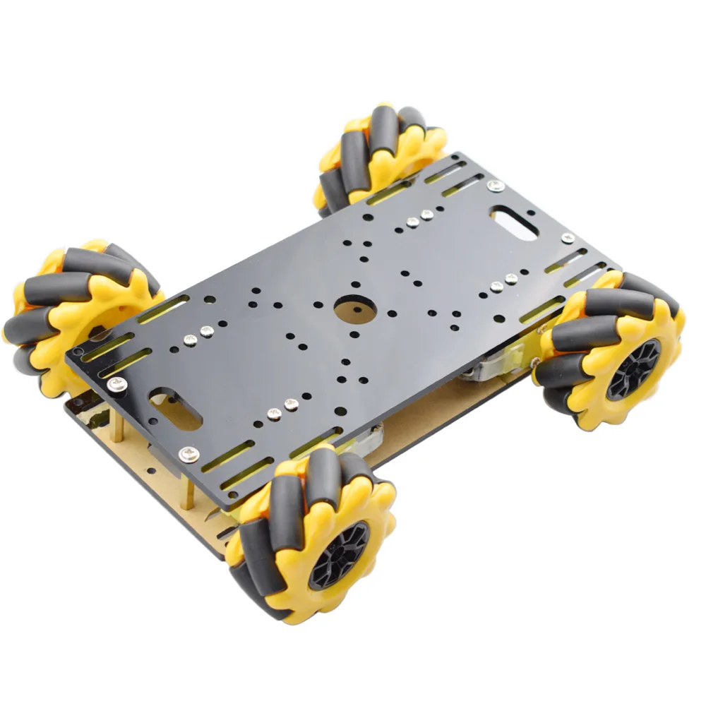 Kit de Chasis de coche Robot Omni de rueda Mecanum RC Mini con Motor TT para Arduino Raspberry Pi Mixly Scratch Program STEM Toy, nuevo estilo