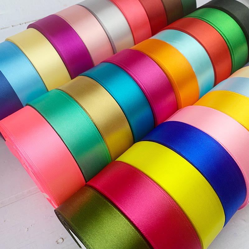 Khoảng Cách 25 Mét/Cuộn Satin Nơ Cho Nghề Thủ Công Nơ Handmade Gói Quà Giáng Sinh Cưới Nơ Trang Trí 6/10/15/20/25/40/50Mm