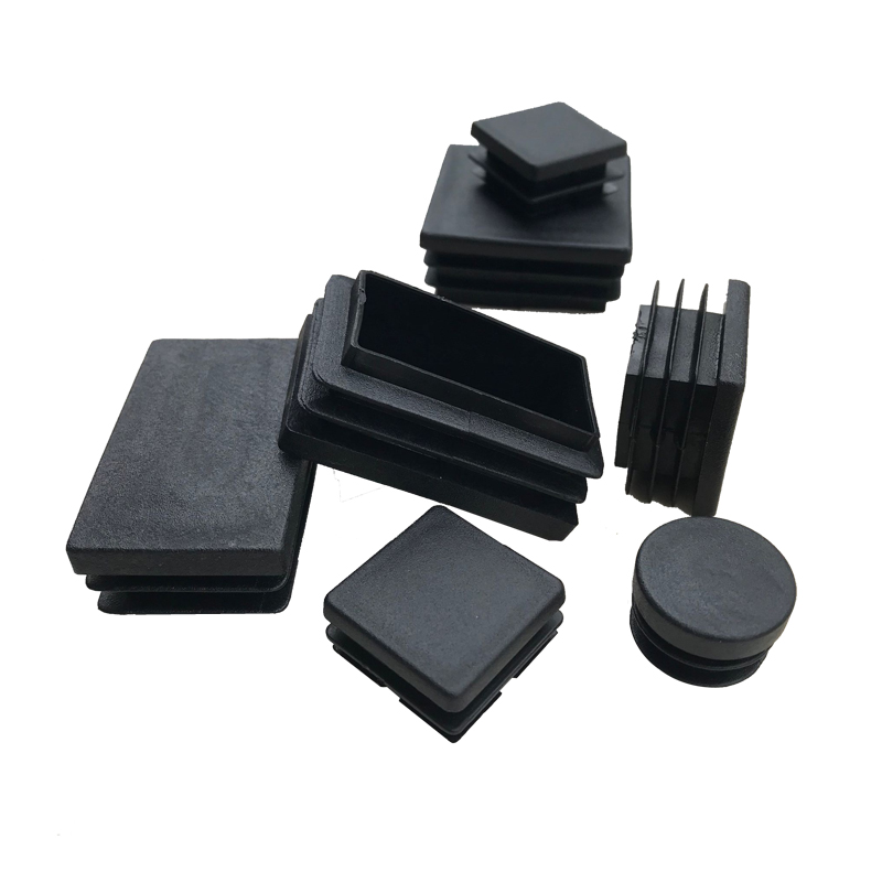 25*25mm Square Plastic Blanking End Cap Tube Pipe Insert Plug Bung Black
