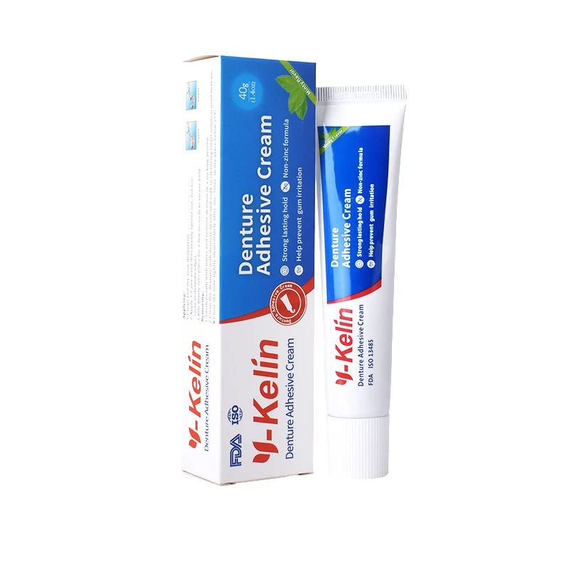 Y-Kelin Denture Adhesive Cream 3/4/6 Pack Original Formula Zinc Free Extra Strong Hold For Upper Lower or Partials All Day