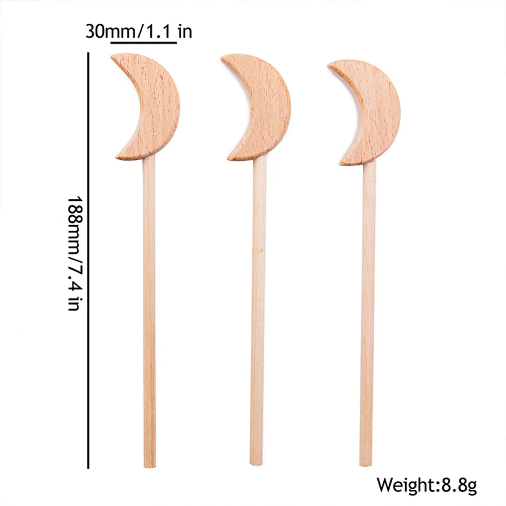 Bộ 2 Đồ Chơi Gỗ Sồi Cây Đũa Thần Mặt Trăng DIY Ngôi Sao Cần Bộ Gặm Nhấm Tập Gym Chuông Bằng Gỗ Trẻ Em Đồ Chơi Lục Lạc Cho Bé dành Cho Trẻ Em Quà Tặng Của Bán