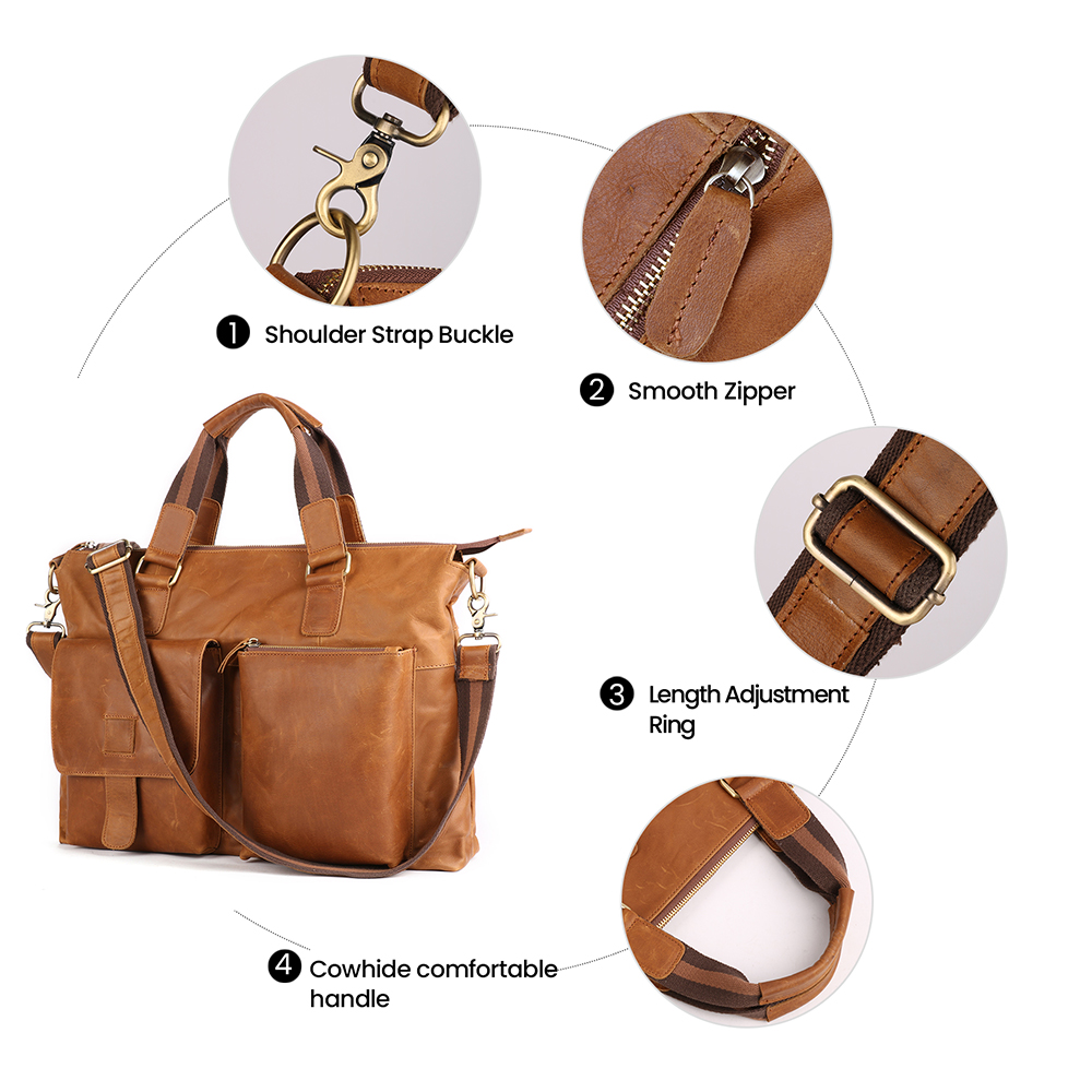JOYIR Echtem Leder Männer Große Aktentaschen Vintage Messenger Schulter Tasche Männlichen Business Computer Laptop Umhängetaschen Handtasche