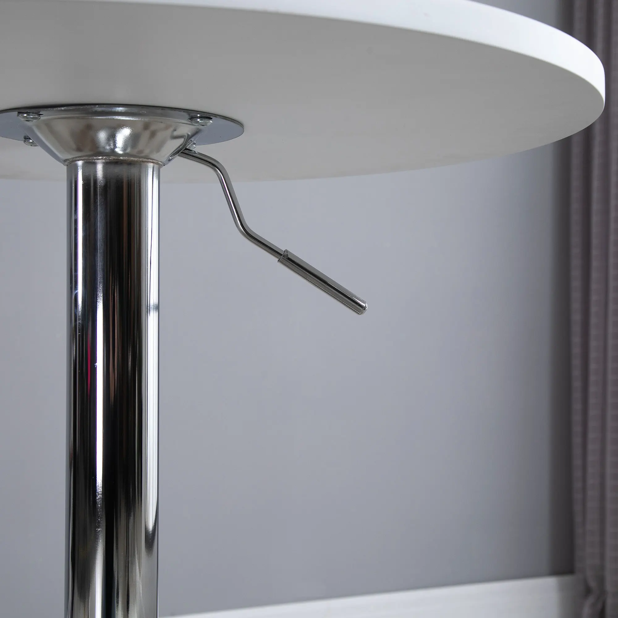 HOMCOM tavolo da Bar regolabile in altezza con Base antiscivolo diametro 60x69-93 cm