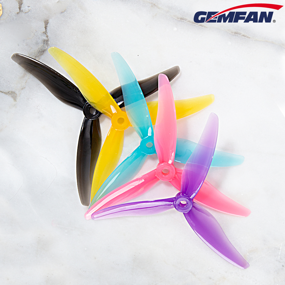 2 ペア Gemfan ハリケーン 51477 5.1X4.77X3 3 ブレード PC プロペラ RC FPV レーシングフリースタイル 5 インチドローン交換 DIY パーツ