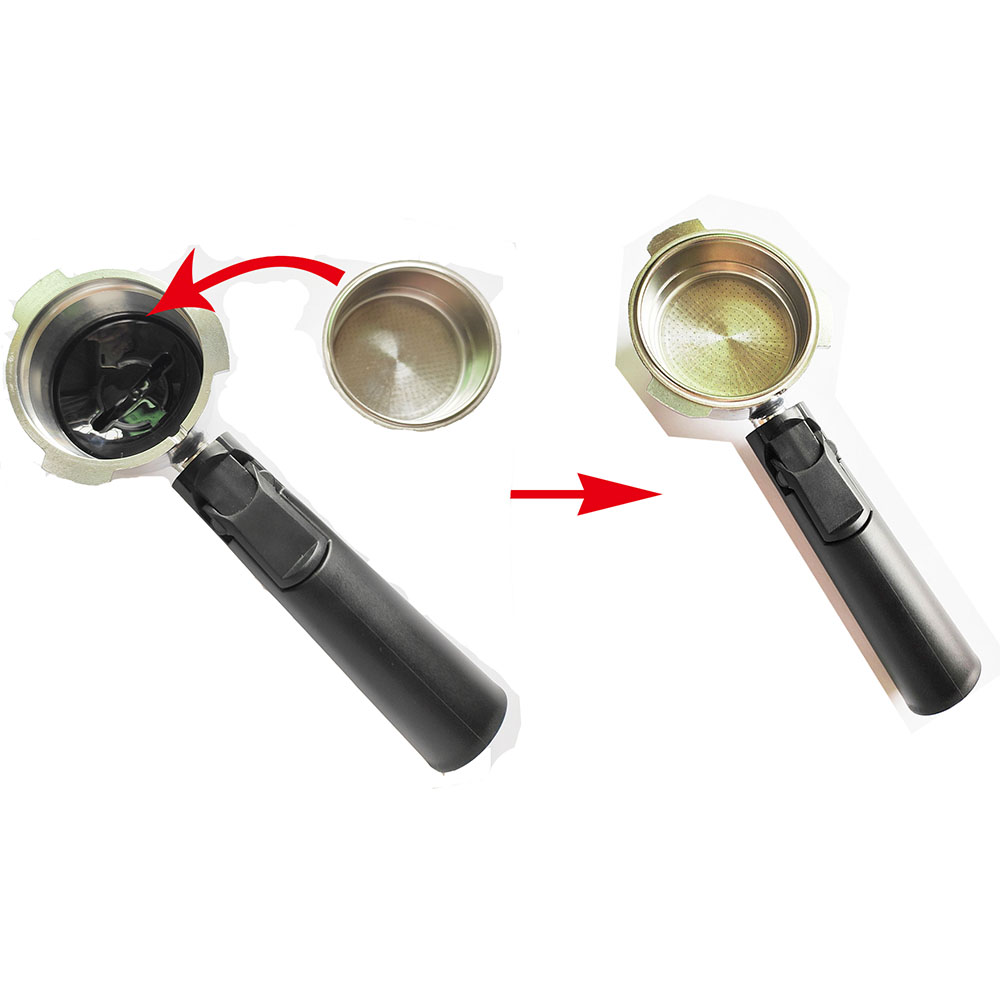 51Mm Đôi-Cốc Cà Phê Điều Áp Giỏ Lọc Cho Hộ Gia Đình Cà Phê Phần Không Điều Áp Cà Phê 2-Cốc