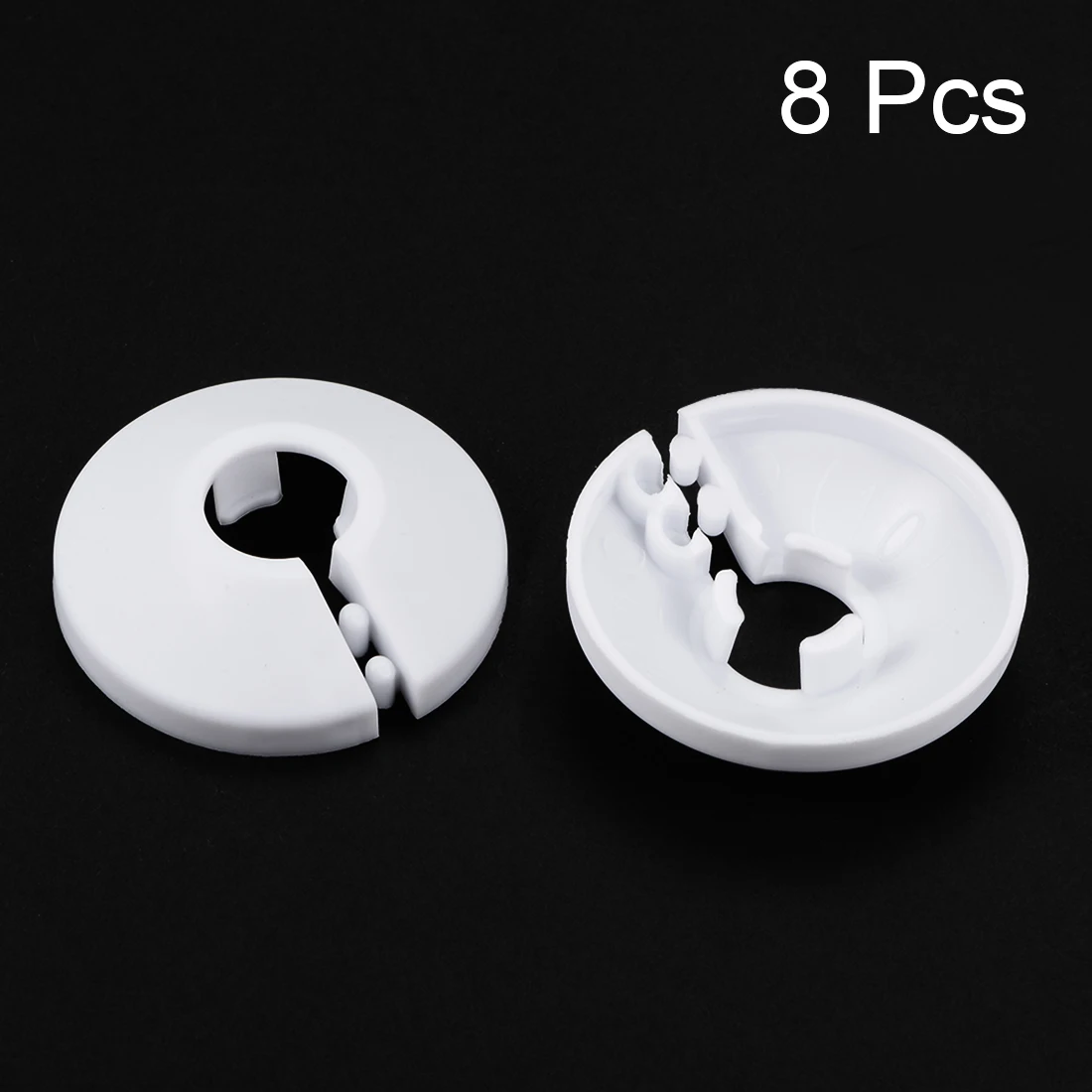 8 ชิ้น 12 มิลลิเมตร - 50 มิลลิเมตรท่อท่อตกแต่ง PP หม้อน้ํา Escutcheon ท่อสําหรับวาล์วมุมก๊อกน้ําอุปกรณ์เสริม