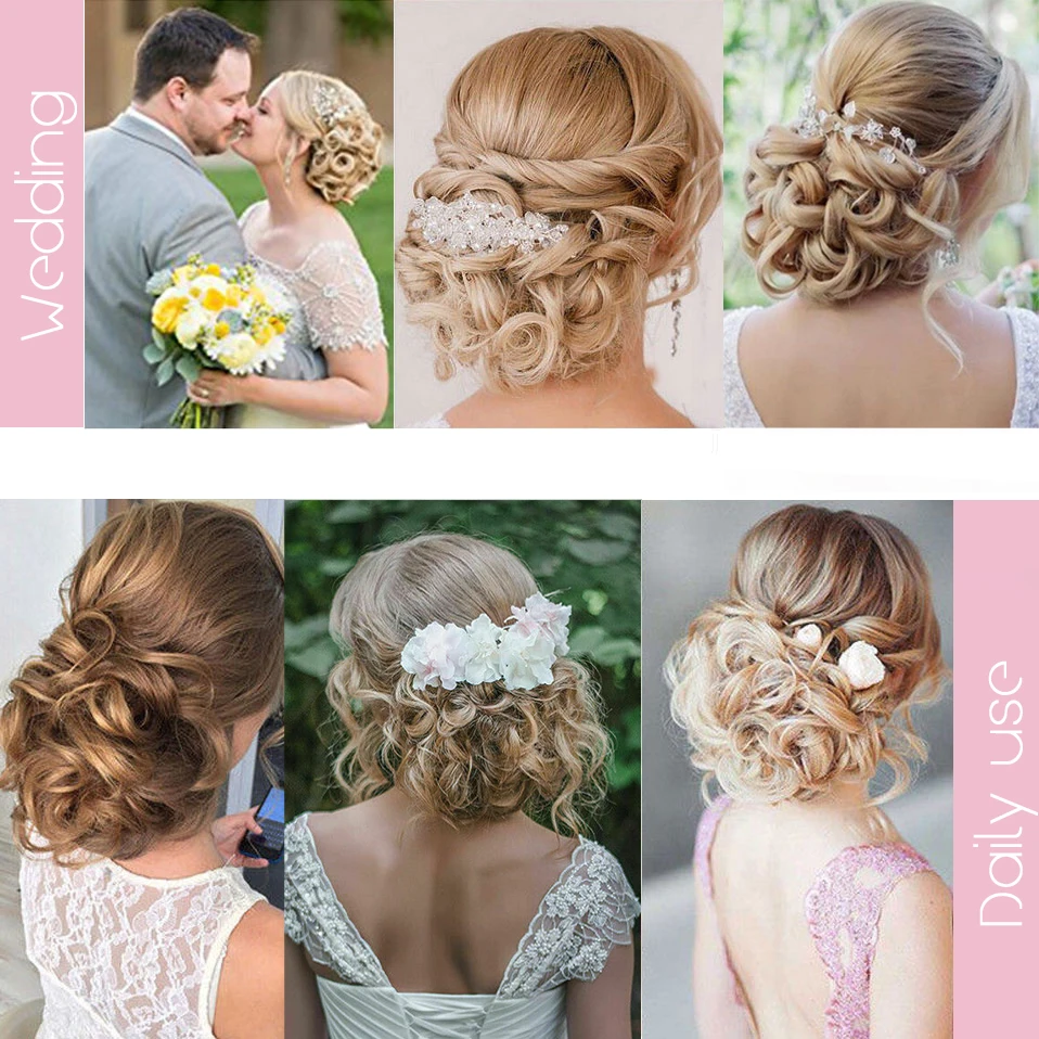 S-Noilite Tổng Hợp Lược Lớn Kẹp Trong Xoăn Tóc Chignon Tóc Miếng Nữ Updo Bao Kẹp Tóc Cài Tóc Đẹp bun