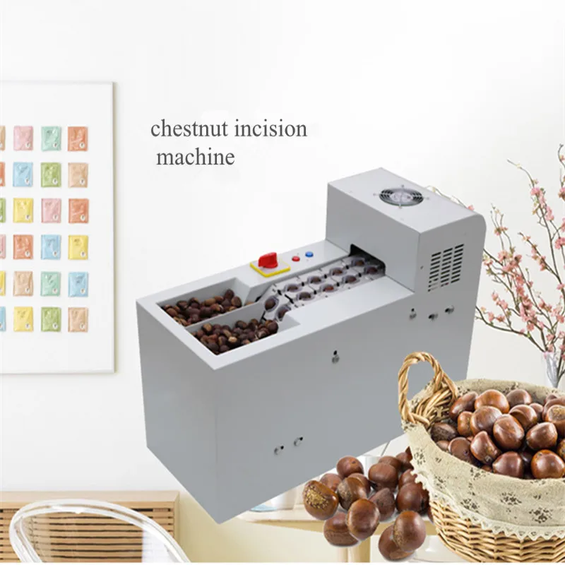Profesional Listrik Chestnut Shell Mesin Pembuka Hazelnut Menggorok Mesin Double Chain Link Kacang Cutting Cutter