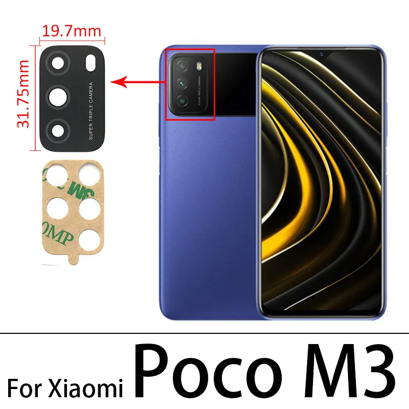 Camera Glass Lens Back Rear Camera Glass Lens with Glue For Xiaomi Poco F1 F2 F3 F4 F5 M3 X3 M4 X4 Pro GT 4G 5G