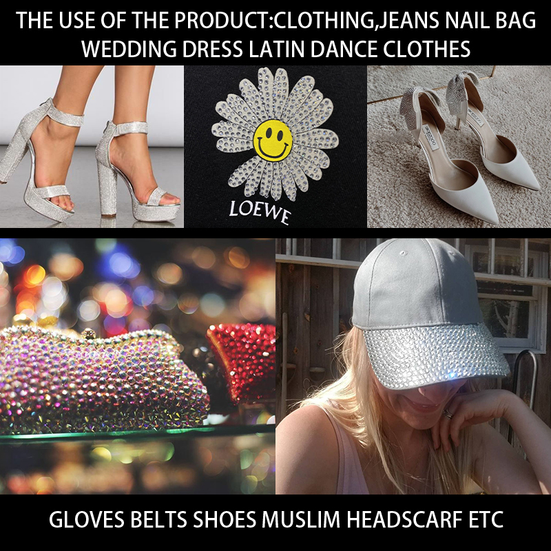 Hotfix Pha Lê Trong Suốt AB Flatback Sắt Trên Strass Đá Nóng Sửa Ren Cho Bộ Kim Chỉ Trang Trí Quần Áo Hạt