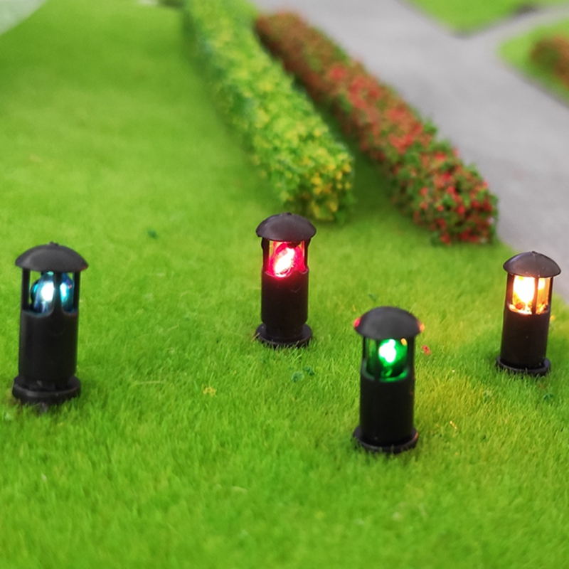 3/5pcs Model Lawn Lamp model Garden Lighting DIY Sand Table Landscape Mini Dioramas Grass Yard Lamppost Doll House Decoration