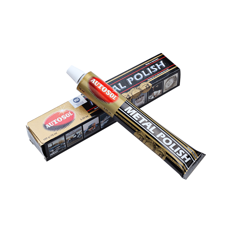 Autosol pasta de polimento de metal em alemanha, esfregão de cobre para ferrugem em aço inoxidável, 75ml e 100g