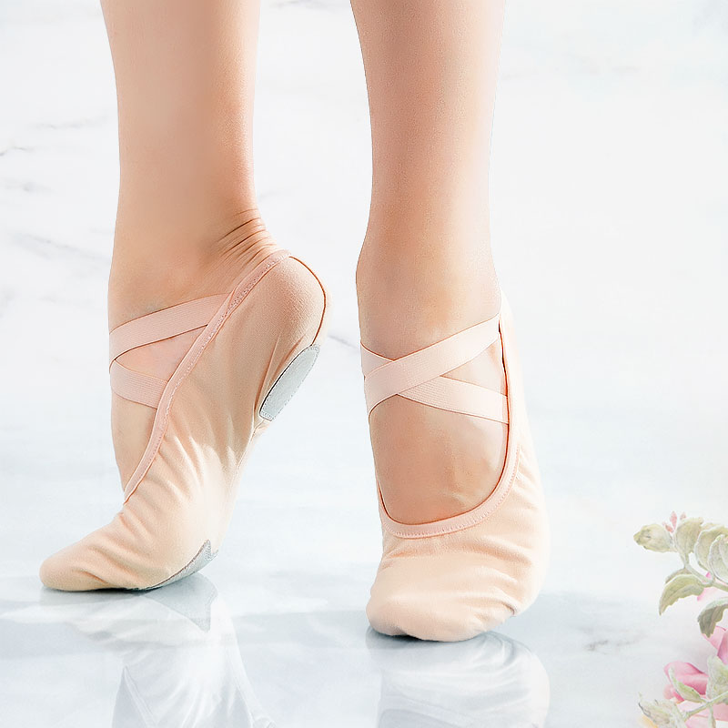 Frauen Ballerinas Schuhe Ballettschuhe für Mädchen Tanzschuh Weiche Mädchen Kinder Ballerina Praxis Tanzschuhe Leinwand