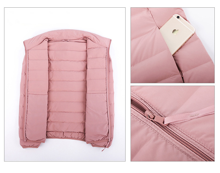 レディースダックダウンジャケット,超軽量,マット生地,防水,シームレス,暖かいパーカー,無地,冬,90% コレクション