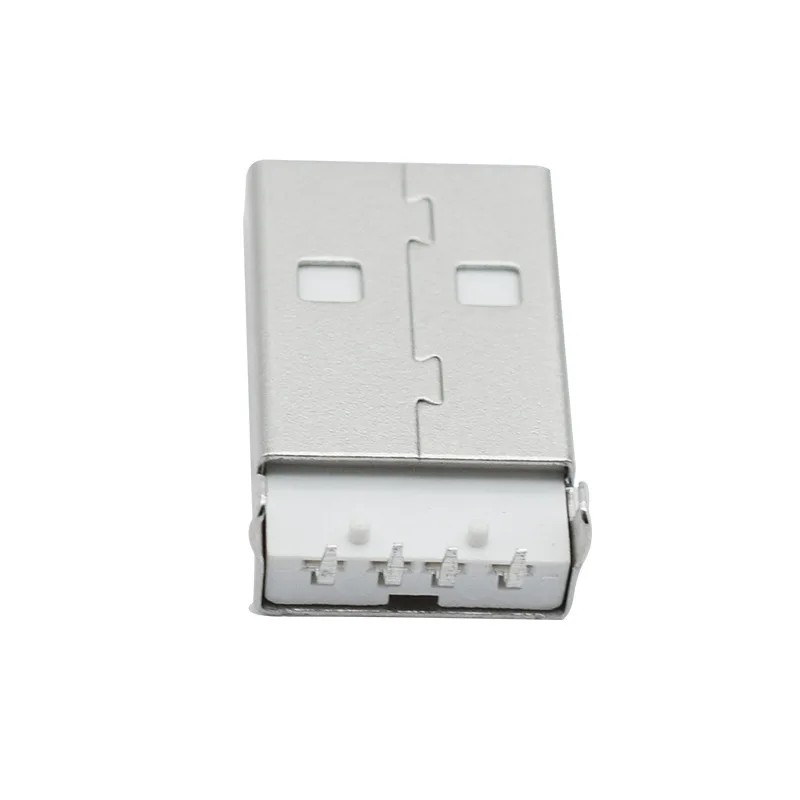 10 unids/lote USB 2,0 macho tipo A conector USB PCB enchufe 90 grados SMT conectores USB macho 4 pines SMD