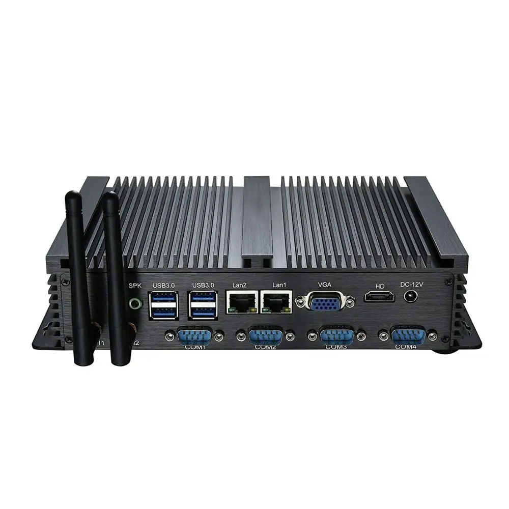 Yohirs Industrial Fanless Mini Computer Intel Core i5 3317U Celeron 1037U 2xRJ45 Lan 4xRS232 COM 8USB Rugged Micro PC Win7 XP OS