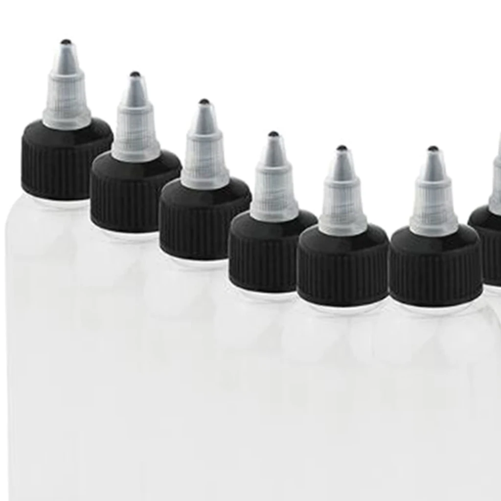 5-10 Uds 30/50/60/120/250ml botellas de pigmento de tinta de aerógrafo de tatuaje transparente reciclable contenedor de botella vacía para Color de tinta de tatuaje