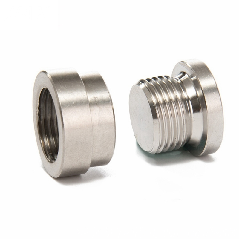 M18 * 1.5 kit de bung e porca de aço inoxidável S304 para instalação de soldagem de sensor de oxigênio de exaustão, porca e plugue do sensor lambda