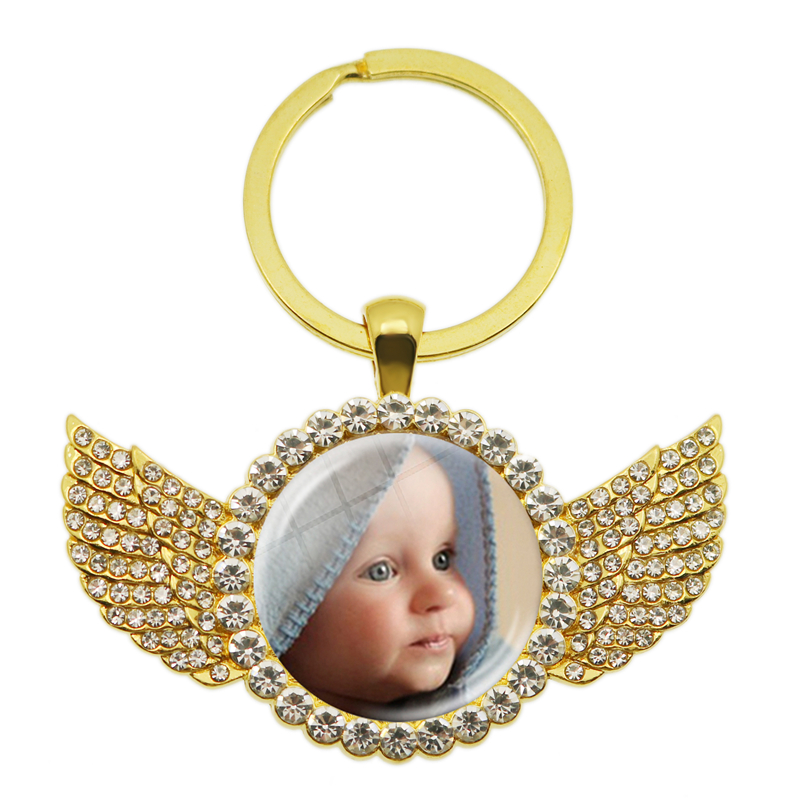 Chaveiro personalizado de dupla face, mãe, pai, bebê, crianças, avô, pais, anjo, chaveiro para presente de aniversário de família