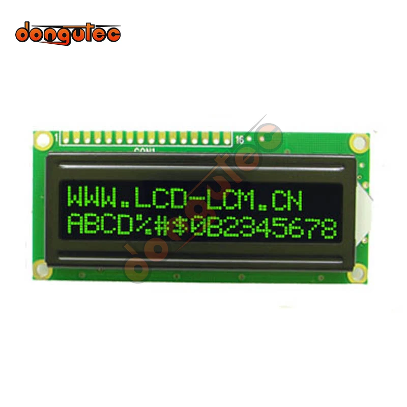 Écran d'affichage LCD Rick Tech, fond noir négatif, LCM, rouge, vert, blanc, orange, jaune sur FSTN, 5V, 162, 1602, 16X2, 1602A