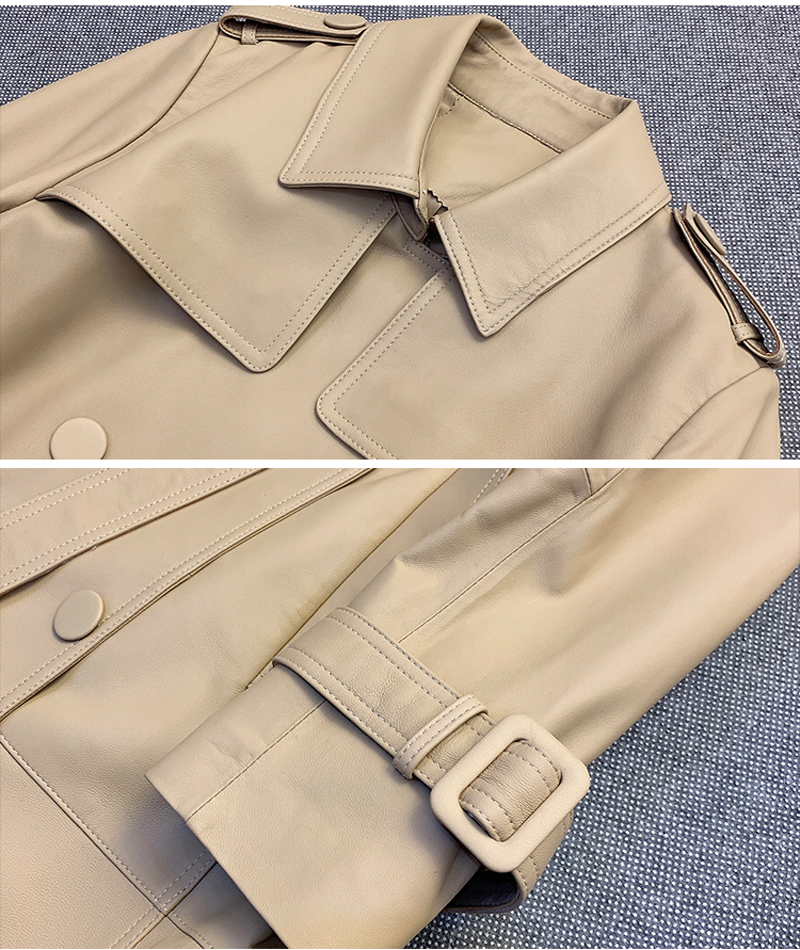 Casaco feminino couro de lã